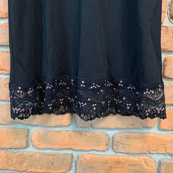 Nicole Miller Black Lace-Trim Midi Dress - Picture 3 of 5